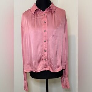 Pilcro Rose Button-Down Shirt